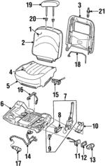 F5AZ5464416ADD - Body: Seat Back Cover for Ford: Crown Victoria Image