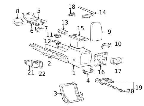 Center Console for 2001 Hyundai XG300 #0