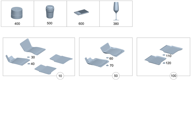 2228990188 - Interior Equipment: Flacon for Mercedes-Benz: 300C, 300CD, 350SD, AMG GT 43, AMG GT 53, AMG GT 63, AMG GT 63 S, AMG GT 63 S E Performance, C300, C350e, C400, C43 AMG, C450 AMG, C63 AMG, C63 AMG S, C63 AMG S E Performance, CLE300, CLE450, CLE53 AMG, CLS450, CLS53 AMG, E300, E350, E400, E43 AMG, E450, E53 AMG, E63 AMG S, EQE 350, EQE 350 SUV, EQE 350+, EQE 350+ SUV, EQE 500, EQE 500 SUV, EQE AMG, EQE AMG SUV, EQS 450, EQS 450 SUV, EQS 450+, EQS 450+ SUV, EQS 580, EQS 580 SUV, EQS AMG, GLC300, GLC350e, GLC43 AMG, GLC63 AMG, GLC63 AMG S, GLC63 AMG S E Performance, GLE350, GLE450, GLE450e, GLE53 AMG, GLE580, GLE63 AMG S, GLS450, GLS580, GLS63 AMG, Maybach EQS 680 SUV, Maybach GLS600, Maybach S550, Maybach S560, Maybach S580, Maybach S600, Maybach S650, Maybach S680, S450, S500, S550, S550e, S560, S580, S580e, S600, S63 AMG, S63 AMG E Performance, S65 AMG Image
