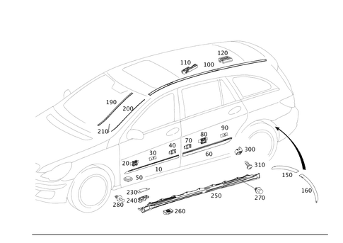 Outside Attachment Parts for 2007 Mercedes-Benz R320 #0