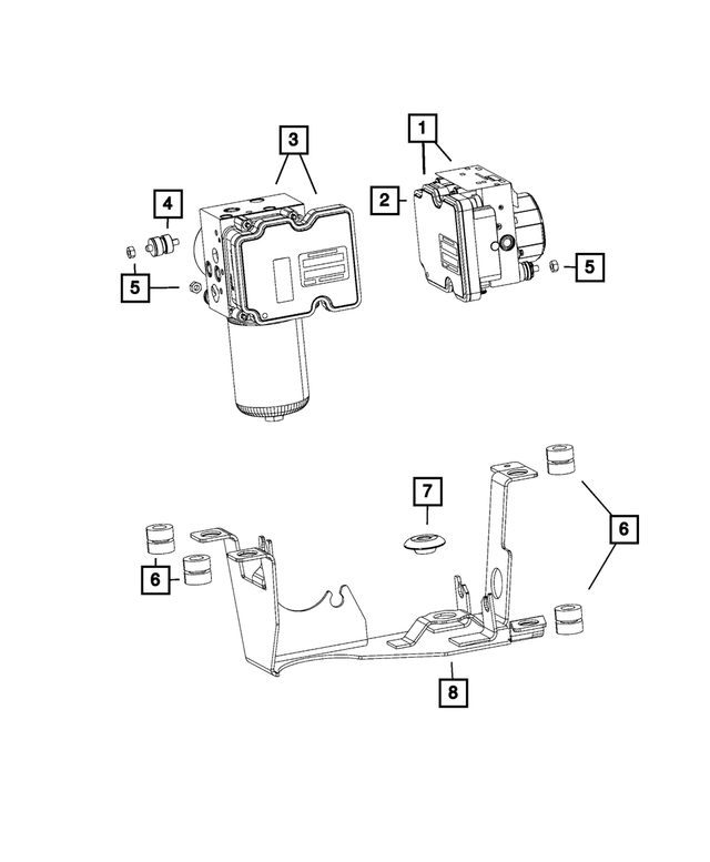 5170930AB - Electrical: Abs Control Mounting Kit for Mopar Image