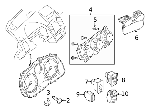 Cluster & Switches for 2012 Nissan Sentra #0