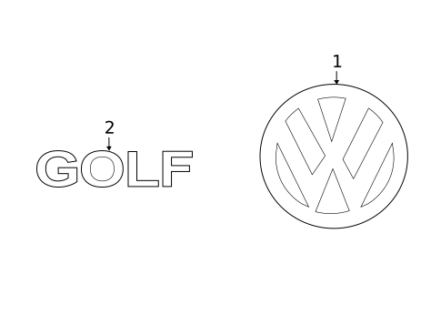 Exterior Trim - Lift Gate for 2020 Volkswagen Golf #0