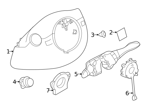 Shroud, Switches & Levers for 2024 INFINITI QX50 #0