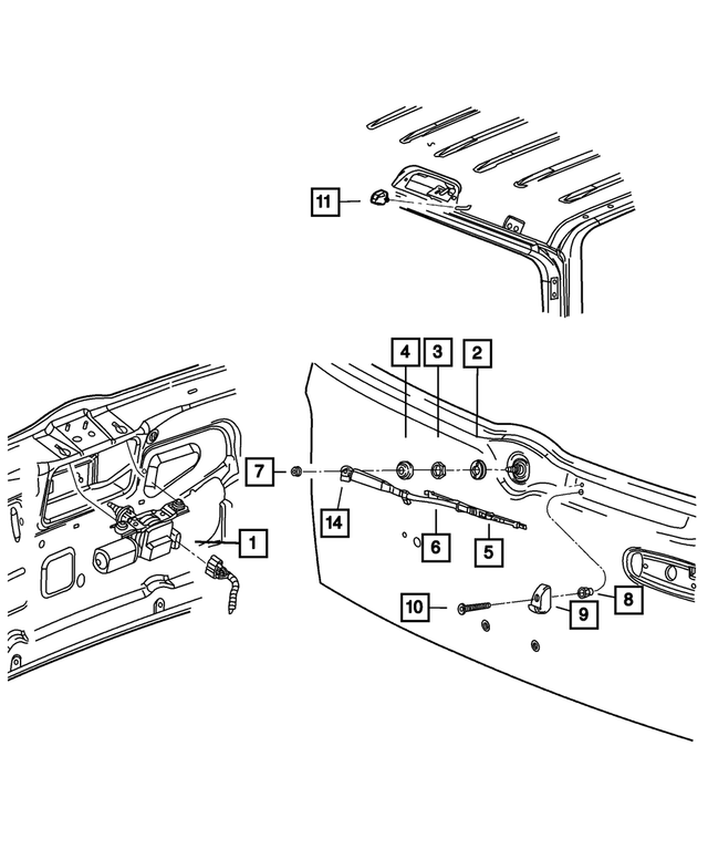 6507801AA - Wiper/Lock Cylinder and Keys: Hex Nut for Mopar Image