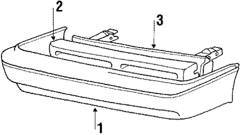 Bumper Assembly - Rear for 1987 Hyundai Excel #1