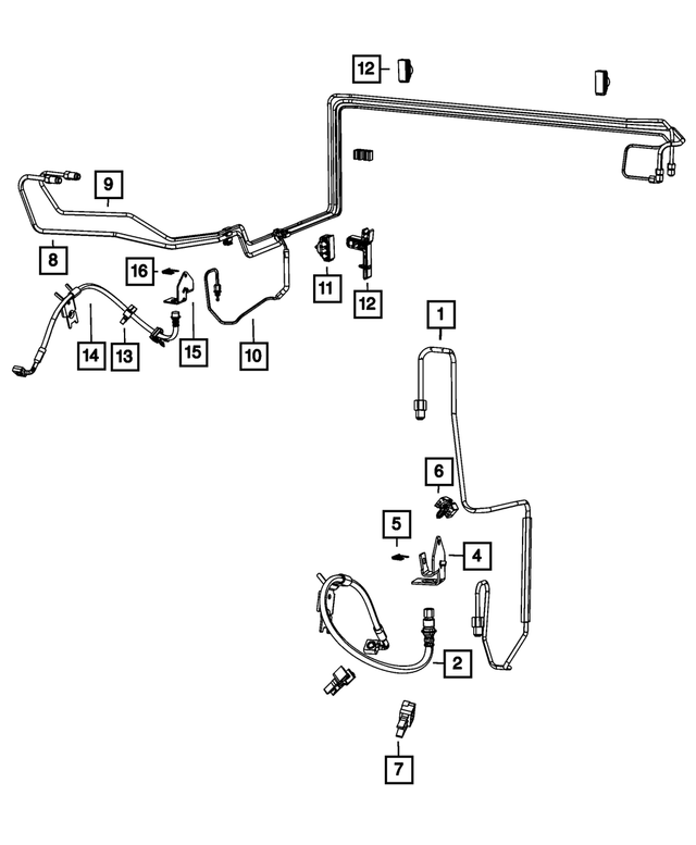 5290842AG - Brakes: Brake Hose, Right for Mopar Image image