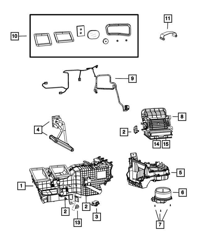 68068722AB - : Blower Motor Housing for Mopar Image