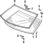 73211S30E11 - Body: Back Glass for Honda: Prelude Image