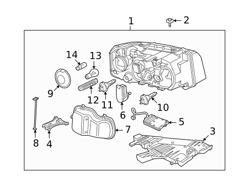 Headlamp Components for 2009 Land Rover LR2 #0