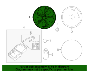 2023-2025 Nissan LEAF Wheel, Alloy 40300-6WK6D | TascaParts.com