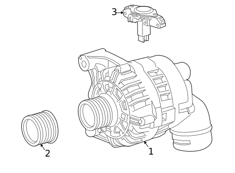 Alternator for 2010 BMW X3 #1