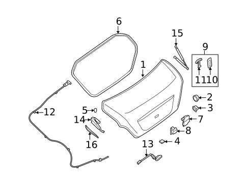 Lid & Components for 2010 Nissan Maxima #0