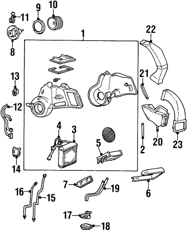 XF2Z18471AA - : HVAC Unit Case Assembly for Ford Image