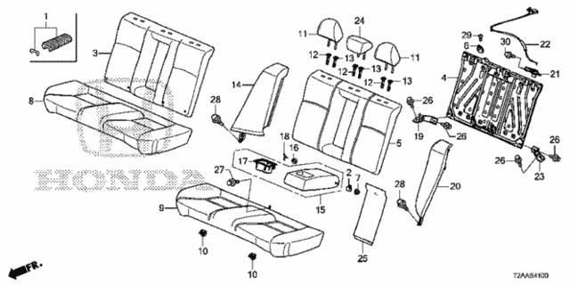 Rear Seat (1) (TS Tech) for 2017 Honda Accord #0