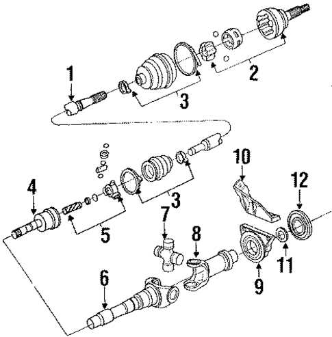 Drive Axles for 1991 Dodge Spirit #0