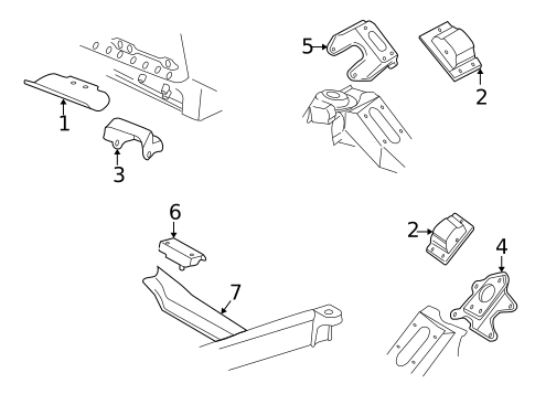 Engine & Trans Mounting for 2000 GMC Savana 2500 #0