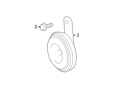 Horn for 2012 Toyota Prius C #0