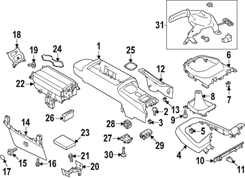 Center Console for 2022 Subaru BRZ #0