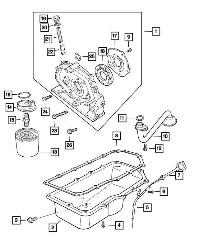 6101451 - Engine 2.0L Four Cylinder: Hex Head Screw And Washer for Mopar Image