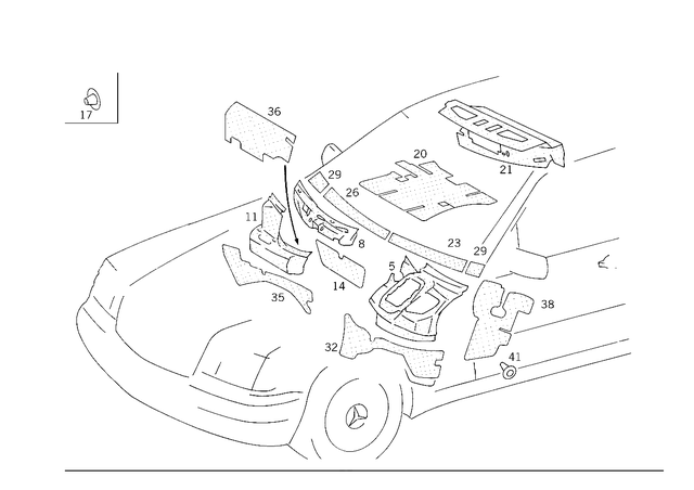 1406820128 - Panelling: Damping for Mercedes-Benz: 300SD, 400SE, 400SEL, 500SEC, 500SEL, 600SEL, S420 Image image