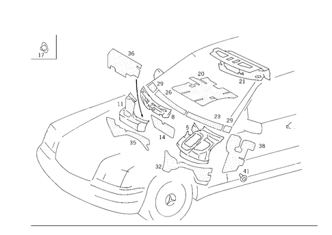 Insulation in Passenger and Luggae Compartment for 1993 Mercedes-Benz 400SEL #0