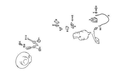 Brake Lining Wear Indicator for 1985 Mercedes-Benz 380SL #0