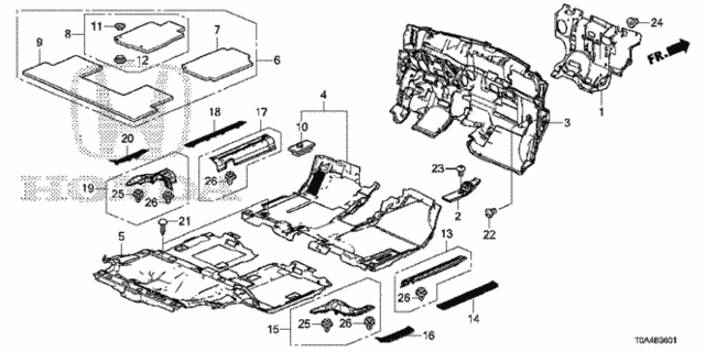 Floor Mat (2) for 2016 Honda CR-V #0