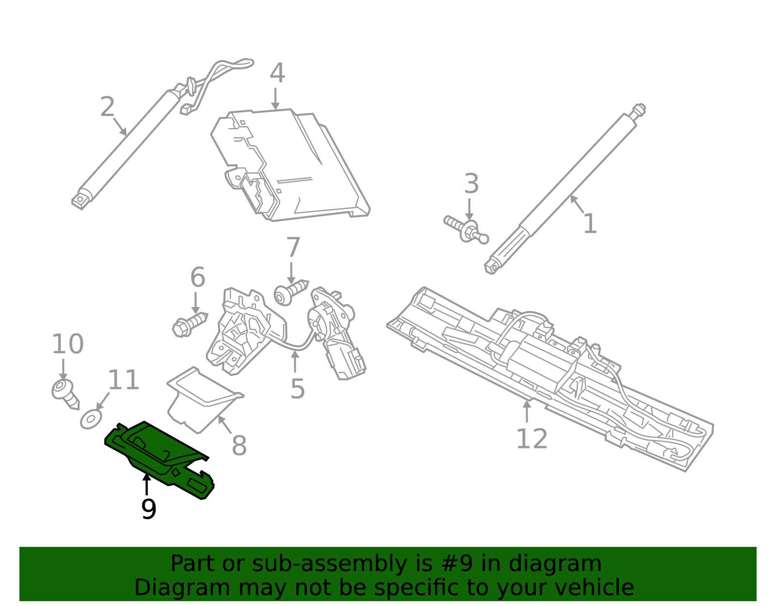 2016-2024 Volvo XC90 Lift-Gate Lock Striker Plate 39831947 | OEM Parts ...