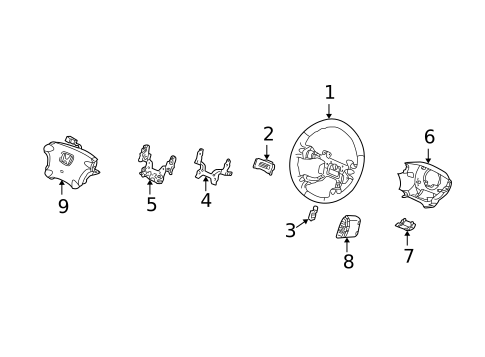 Steering Wheel & Trim for 2002 Honda CR-V #0