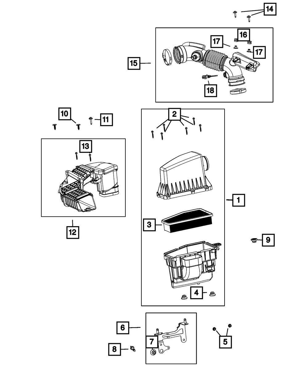 2019-2023 Jeep Cherokee Clean Air Duct 68293181AB | My Mopar Parts
