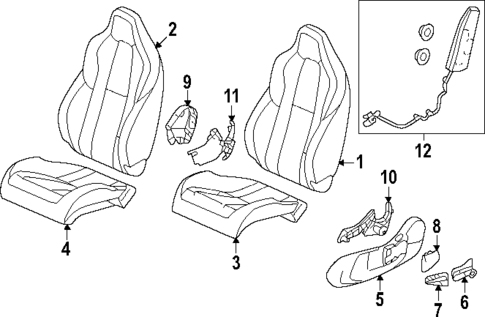 Driver Seat Components for 2025 Honda Civic #0