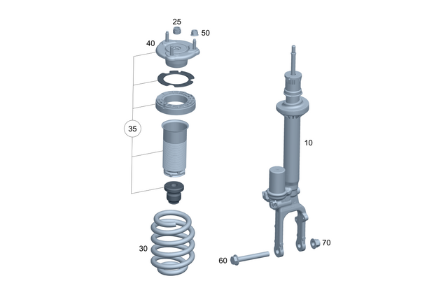 4653205703 - Suspension: Shock Absorber for Mercedes-Benz: G580 Image image