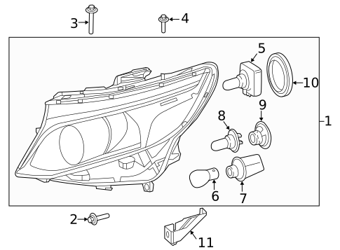 Bulbs - Chassis for 2017 Mercedes-Benz Metris #0