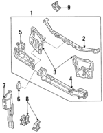 F7BZ16138AA - Cooling System: Support Assembly for Ford: Aspire Image