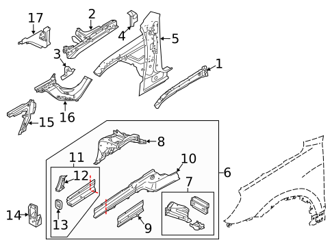 Structural Components & Rails for 2017 Porsche Cayenne #0