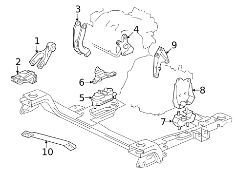Engine & Trans Mounting for 2005 Chevrolet Uplander #0