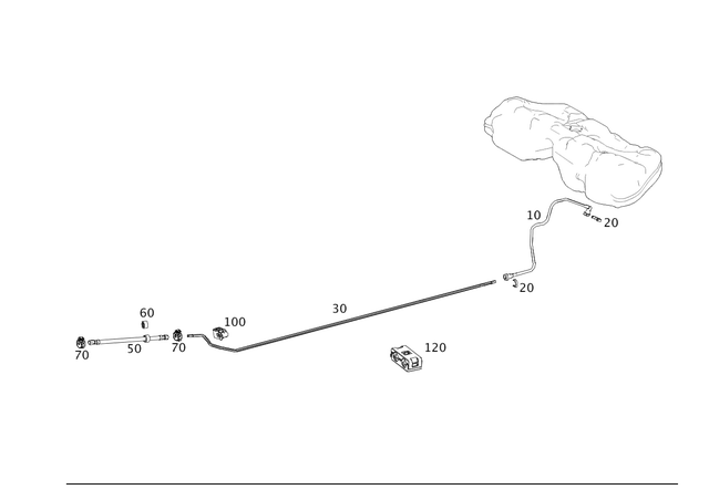 2044701824 - Fuel System: Suction Line for Mercedes-Benz: C250, C300, C350, C63 AMG, E550, GLK350 Image image