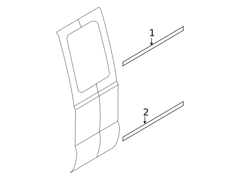 Exterior Trim - Rear Door for 2009 Ford F-250 Super Duty #0