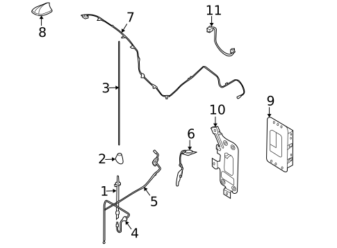 Antenna & Radio for 2005 Mercury Montego #0