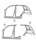 4724610AA - Body Sheet Metal Except Doors: Body Side Aperture Panel, Right for Mopar Image