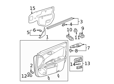 Rear Door for 2011 Toyota Avalon #2