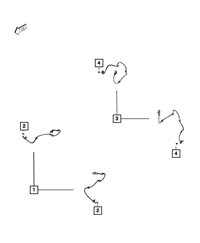 1BP02322AA - Electrical: Anti-lock Brakes Sensor, Bproauto, Rear for Mopar Image image