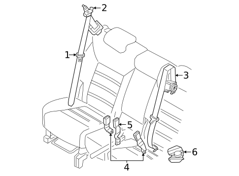 Rear Seat Belts for 2023 Kia Sportage #0