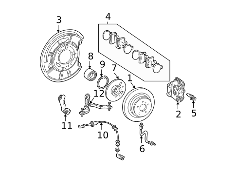 Rear Brakes for 2006 Mercedes-Benz CLK350 #2