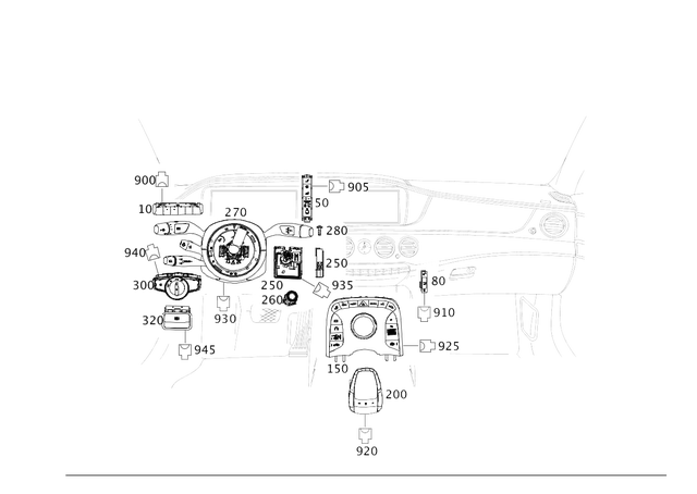 2229054306 - Electrical System: Switch Block for Mercedes-Benz Image image