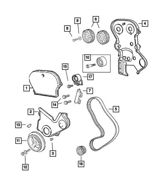 Timing Belt and Cover for 2006 Chrysler PT Cruiser #1