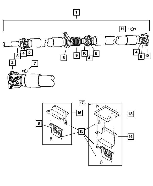 5183092AB - Propeller Shafts and U-Joints: Drive Shaft Yoke for Mopar Image