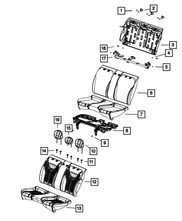 68086665AB - Interior Trim: Seat Back Foam for Mopar Image
