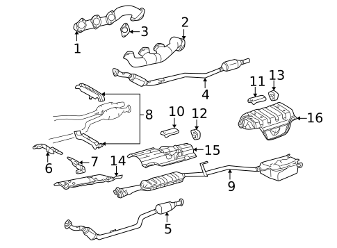Exhaust Components for 2005 Mercedes-Benz C320 #2
